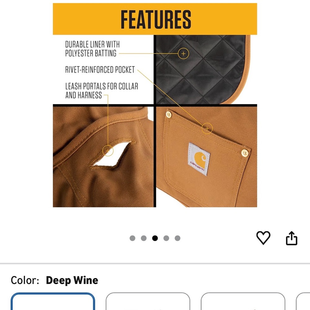 Carhartt Brown Dog Vest - Picture 8 of 8